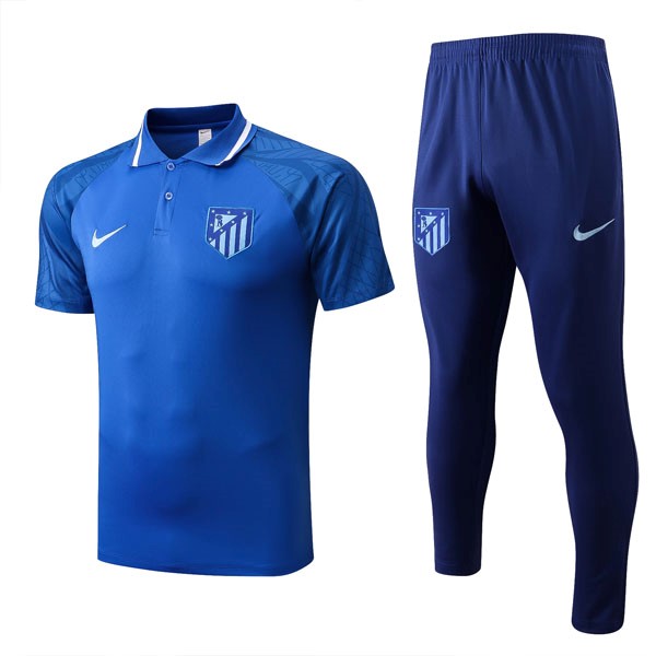 Polo Atletico Madrid Komplett-Set 2022-23 Blau